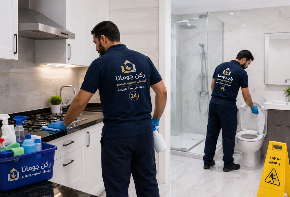 تنظيف المطابخ والحمامات والمساحات الداخلية