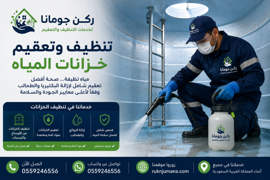 تنظيف وتعقيم خزانات المياه